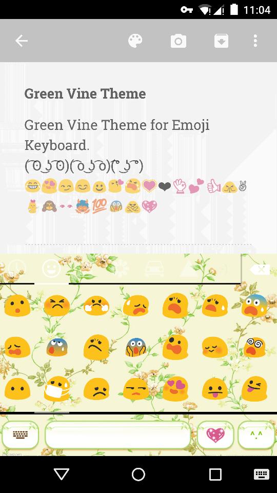 Green Vine Emoji Keyboard Skin