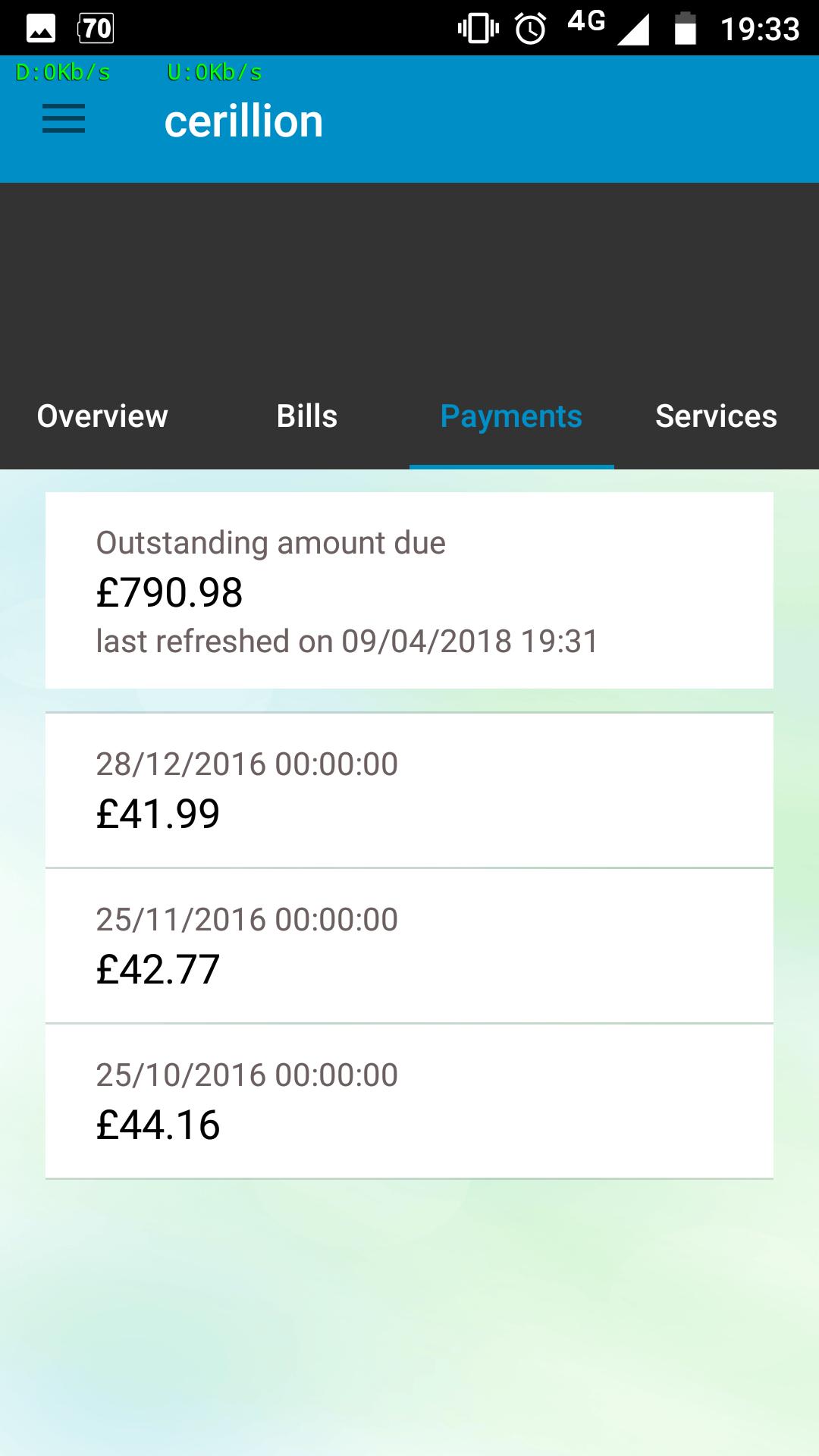 Cerillion Mobile App Demonstra