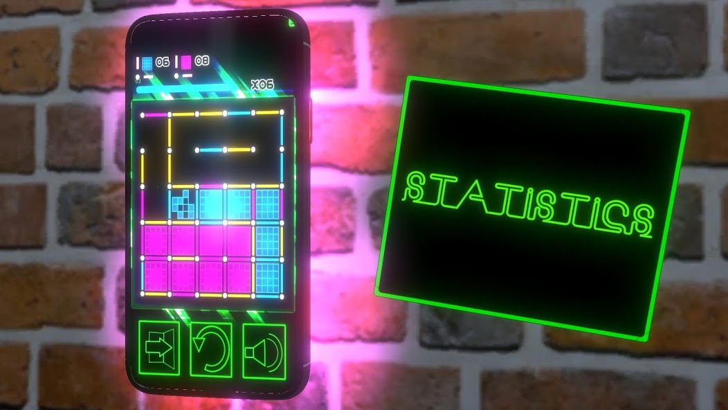 Dots Boxes neon relaxing game