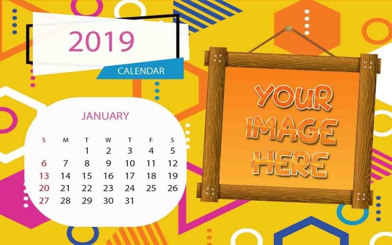 2019 Calendar Photo Frames