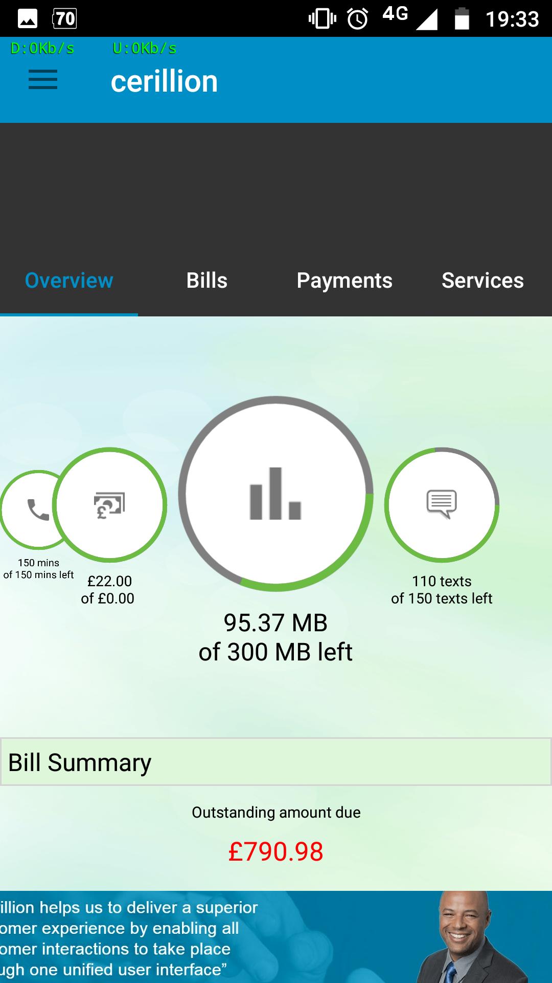 Cerillion Mobile App Demonstra