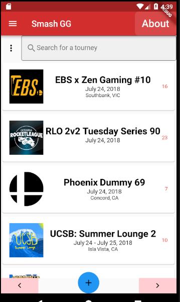 Smash Tournament Browser