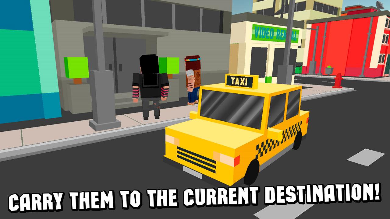 Cube Taxi Driving Simulator 3D