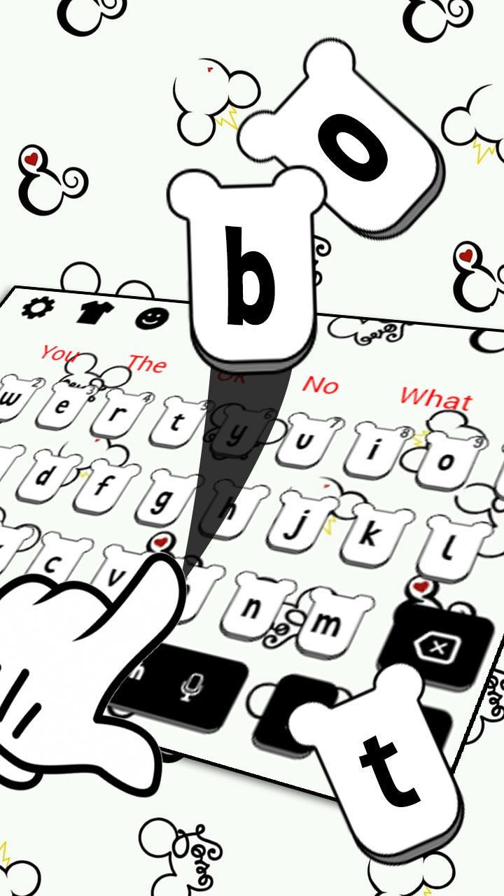 Doodle Mouse Cartoon Keyboard Theme