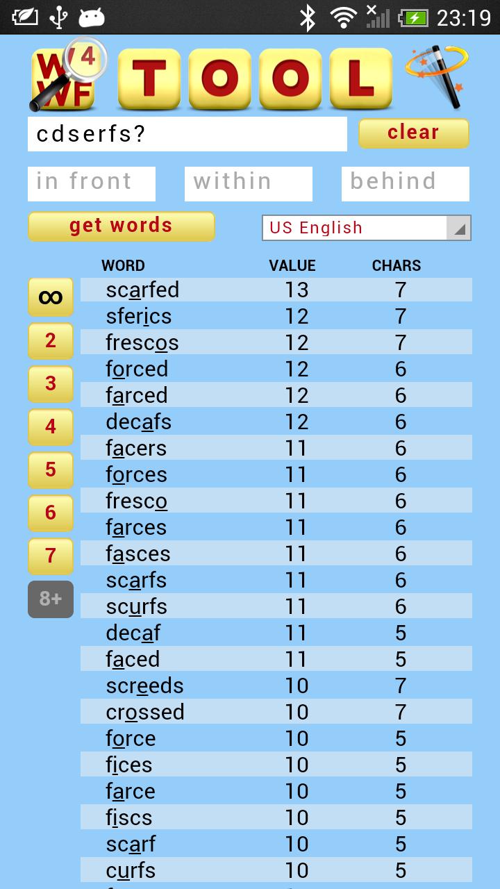 WWF Words with Friends Helper