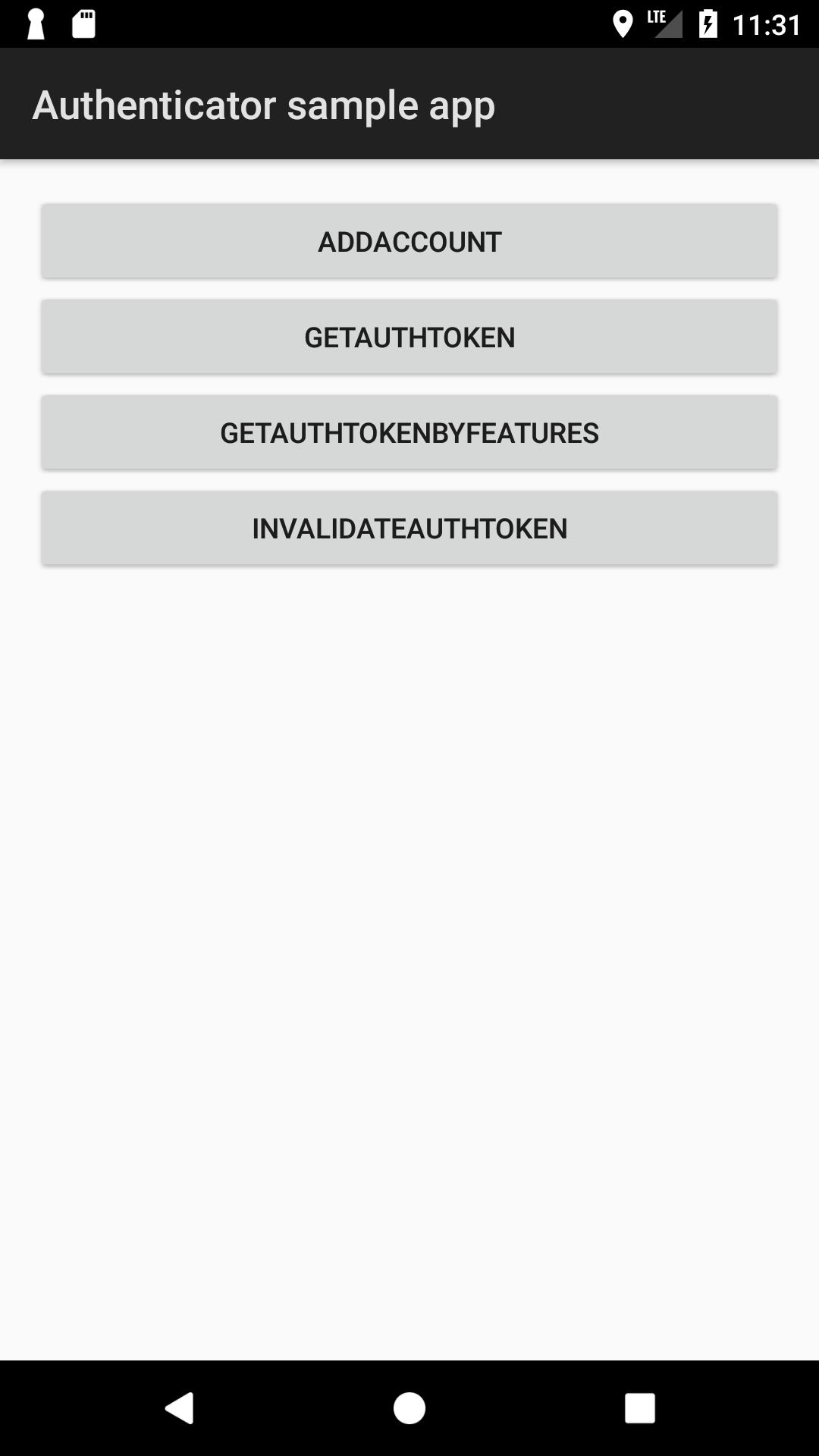 Dummy Account Authenticator sample (Unreleased)