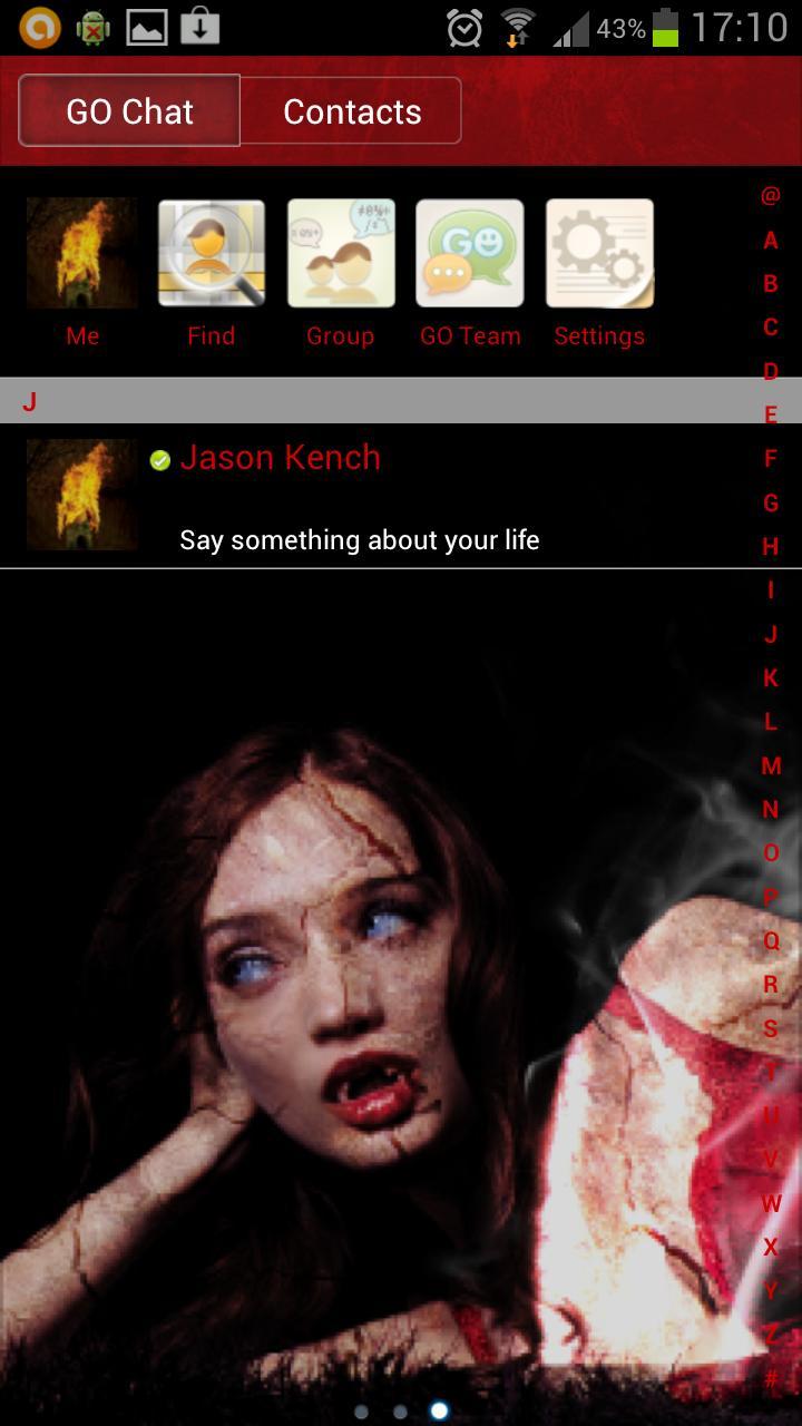 GO SMS Pro Atreyu Theme