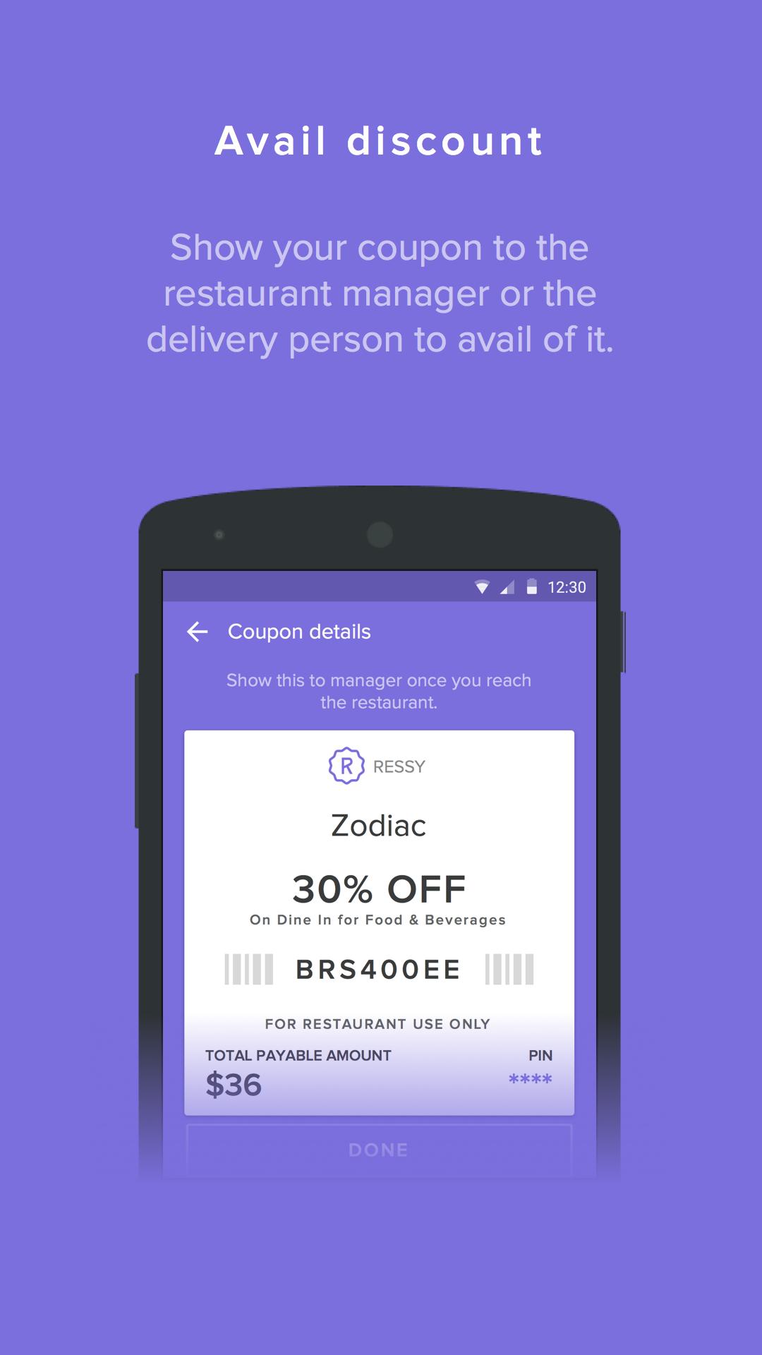 Ressy - Restaurant Discounts