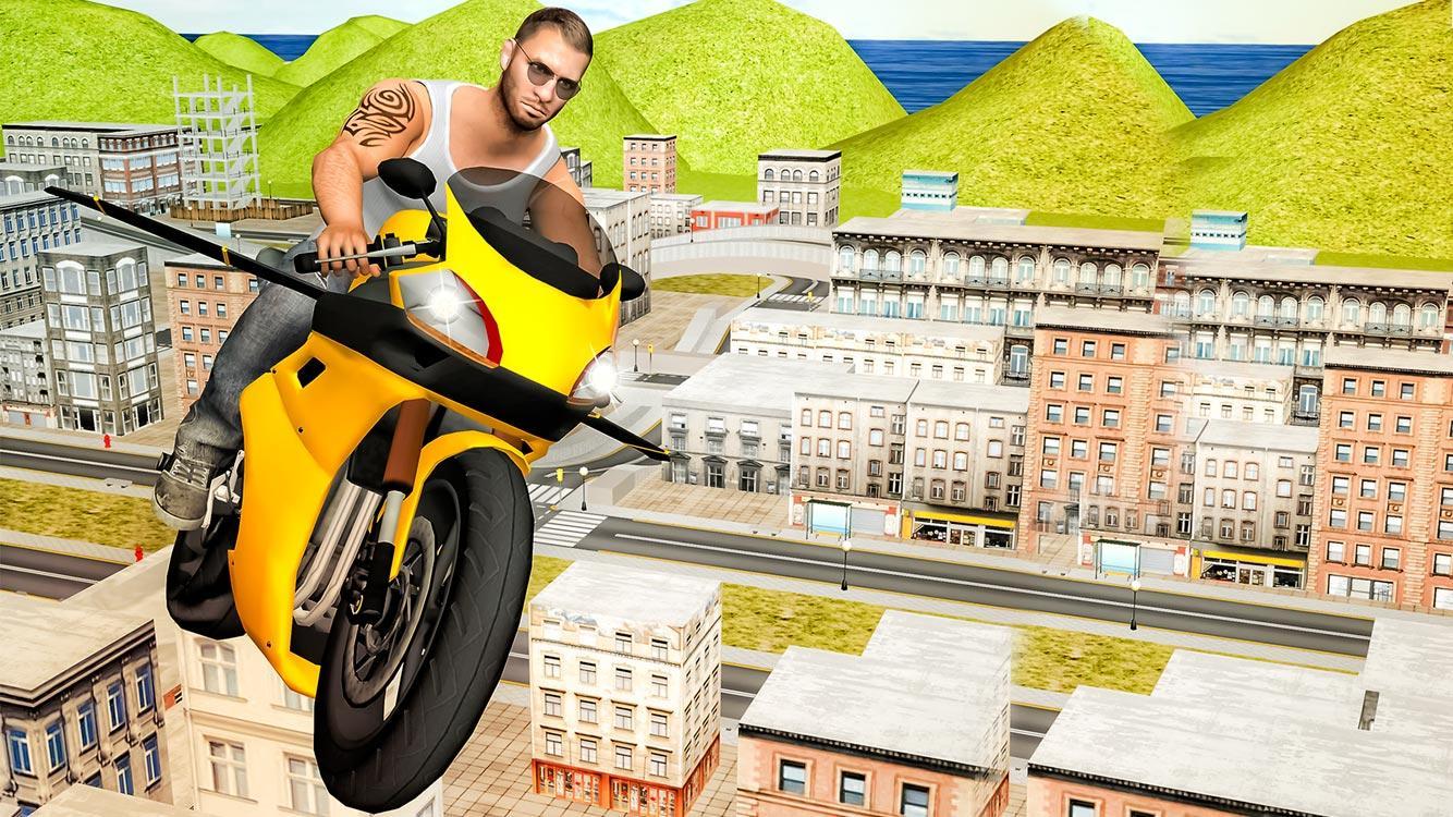 Flying Moto Racer 3d