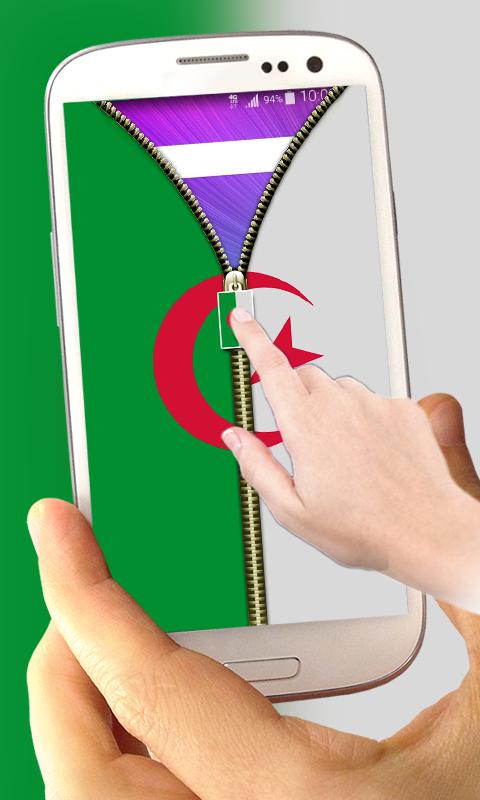 Algeria Flag Zipper LockScreen