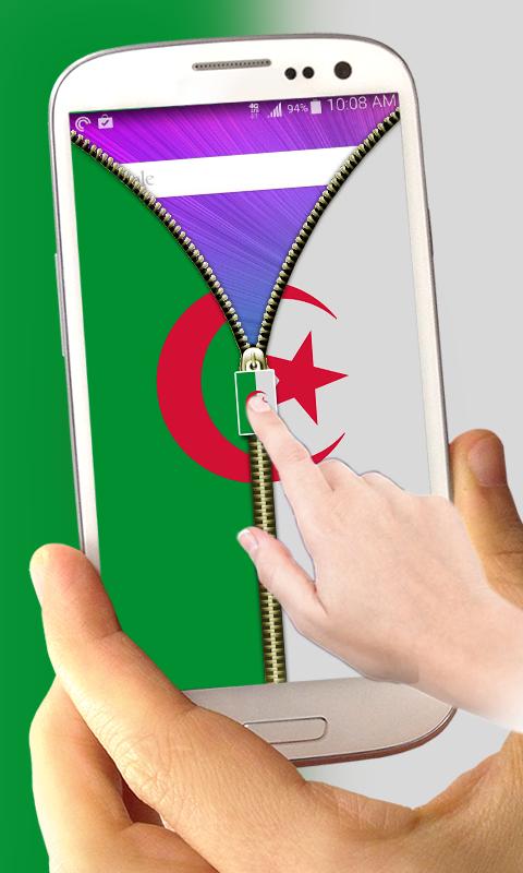 Algeria Flag Zipper LockScreen