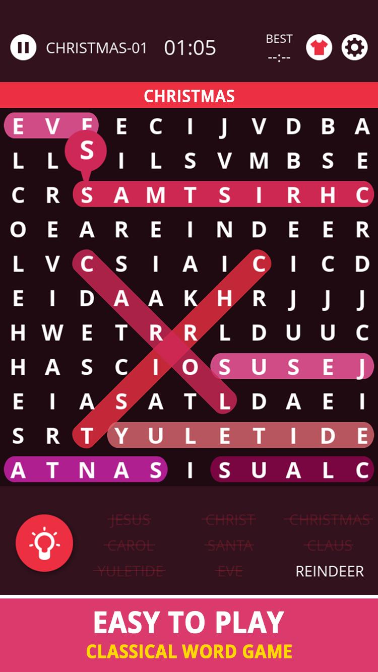 Xmas Topic For Word Search