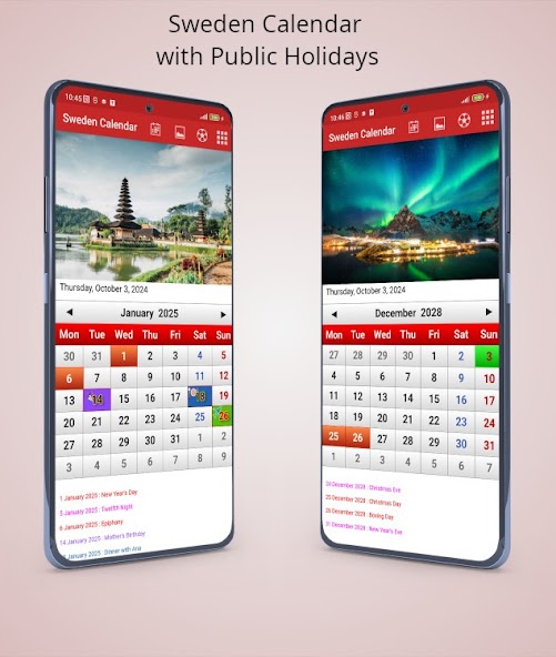 Sweden Calendar 2024