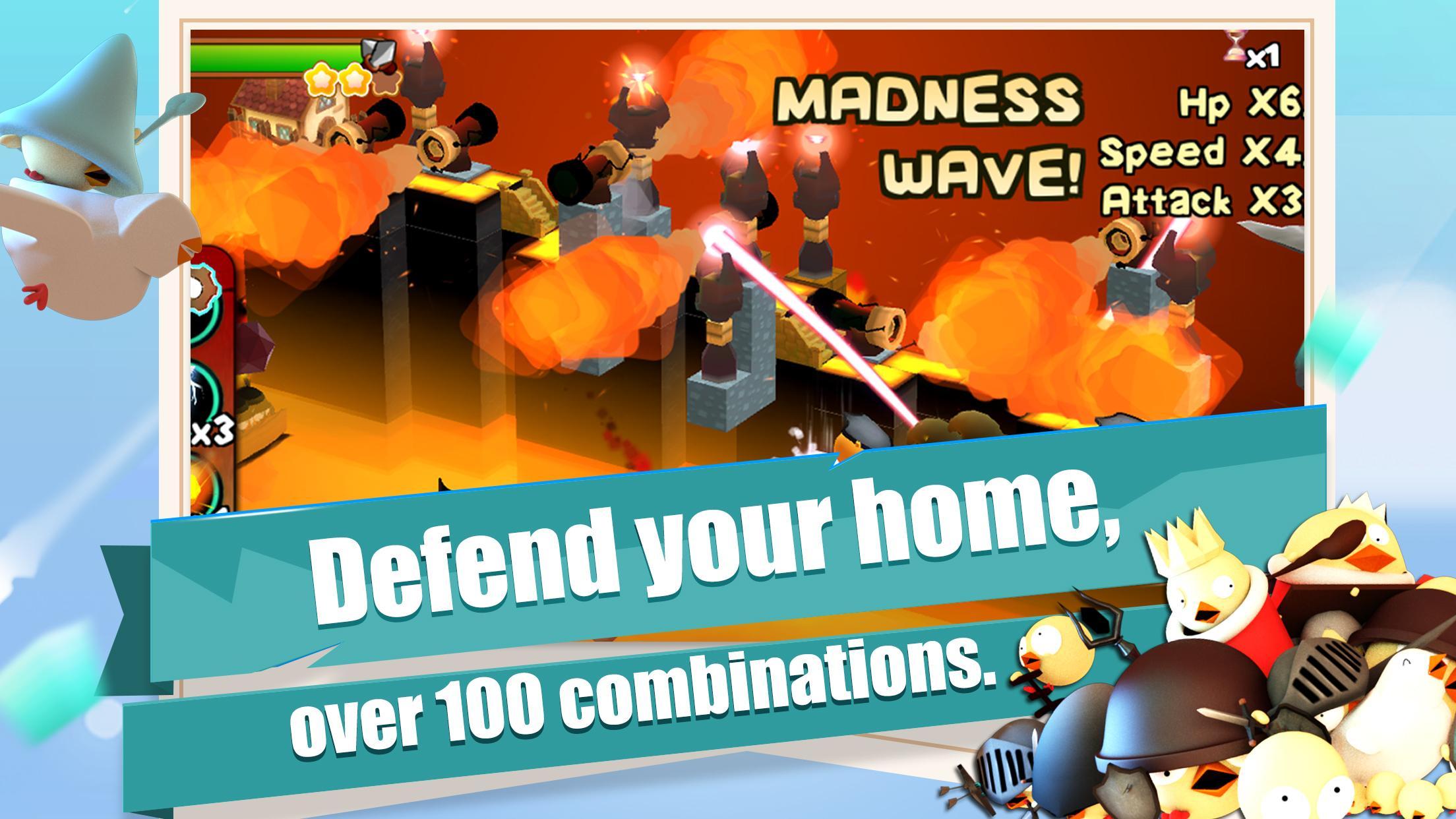 3D TD: Chicka Invasion - 3D Tower Defense!