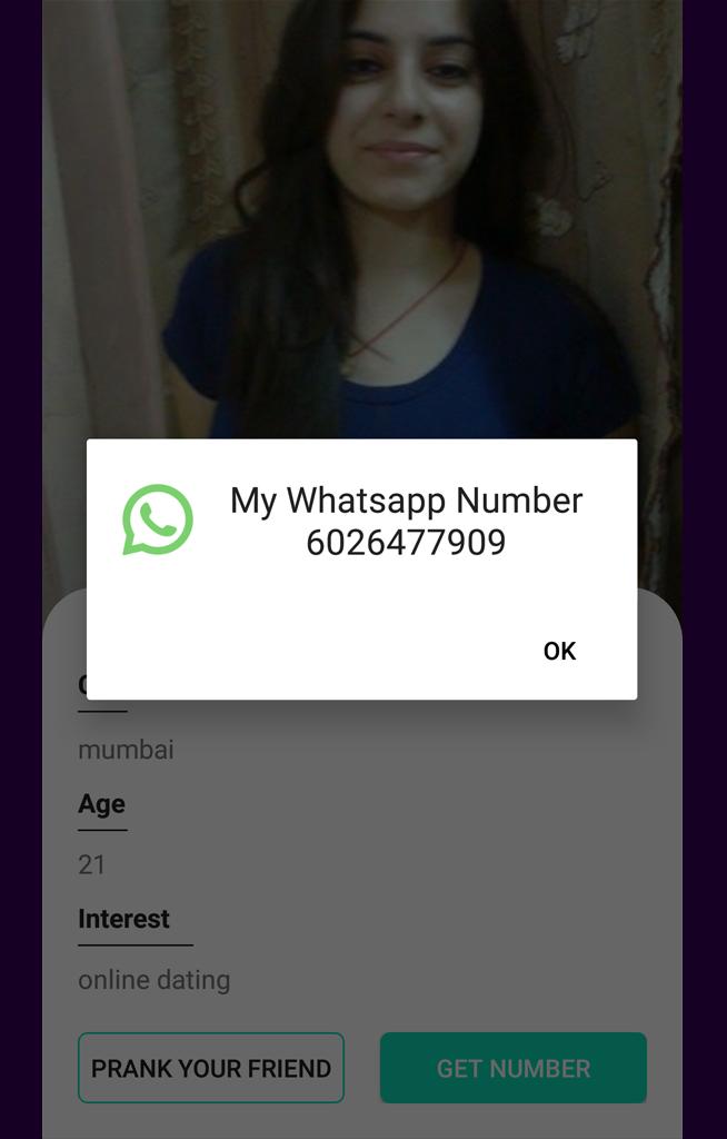 Girls mobile number for whatsapp prank: girlfriend