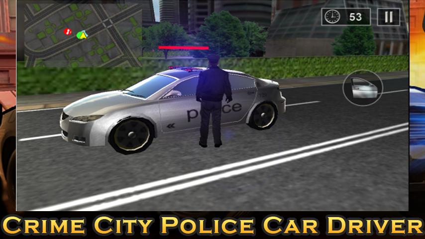 Crime City Police Car Driver