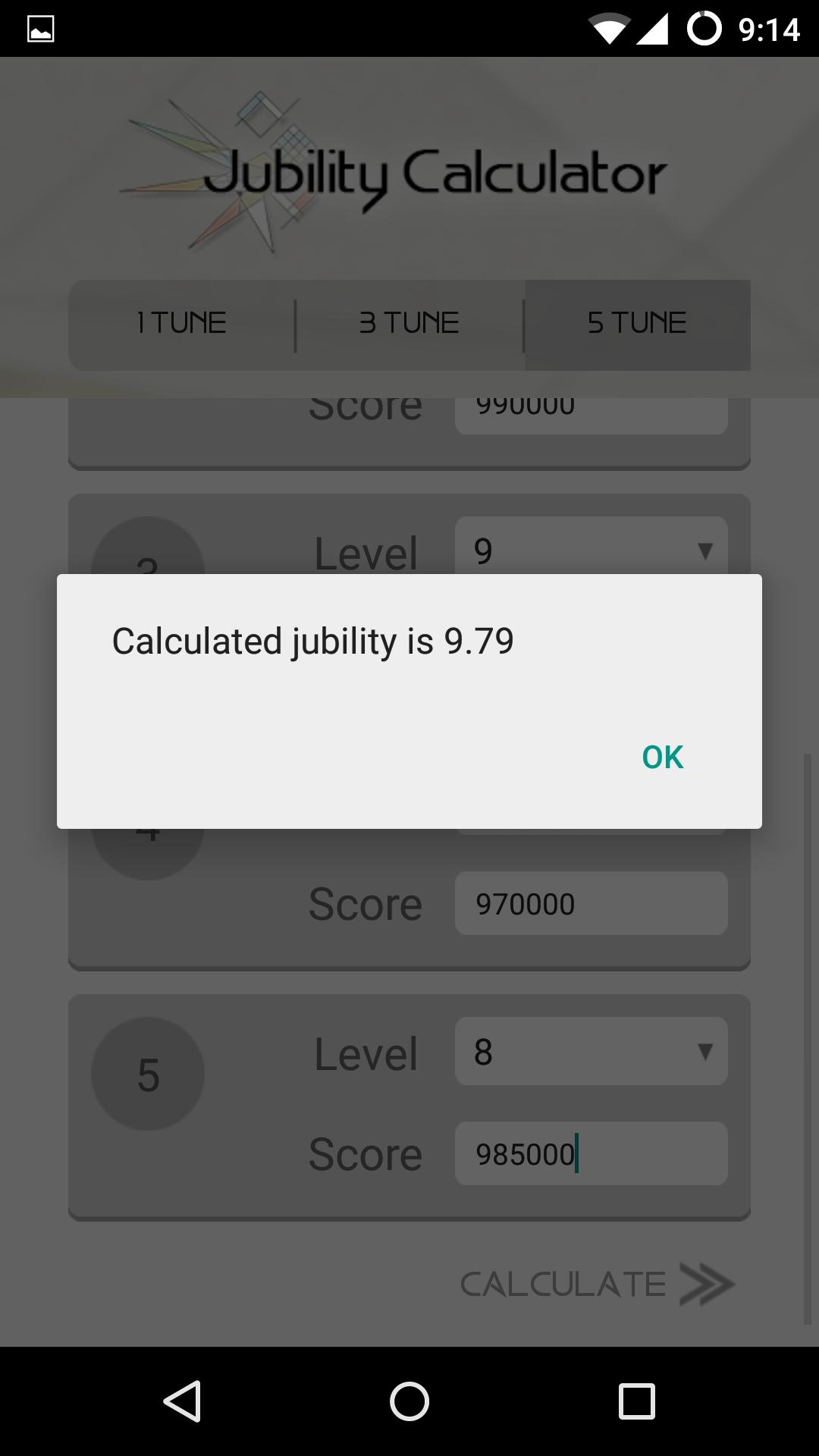 Jubility Calculator