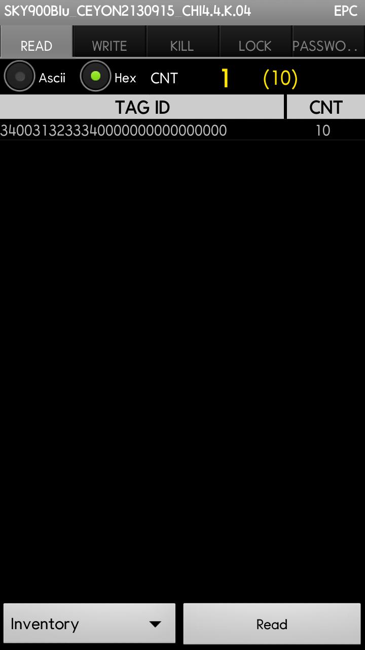 Portable RFID Reader via BT