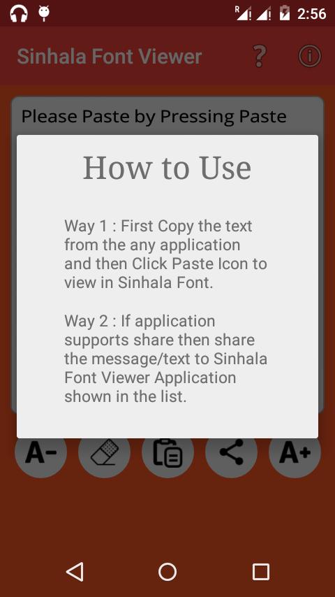 Sinhala Font Viewer