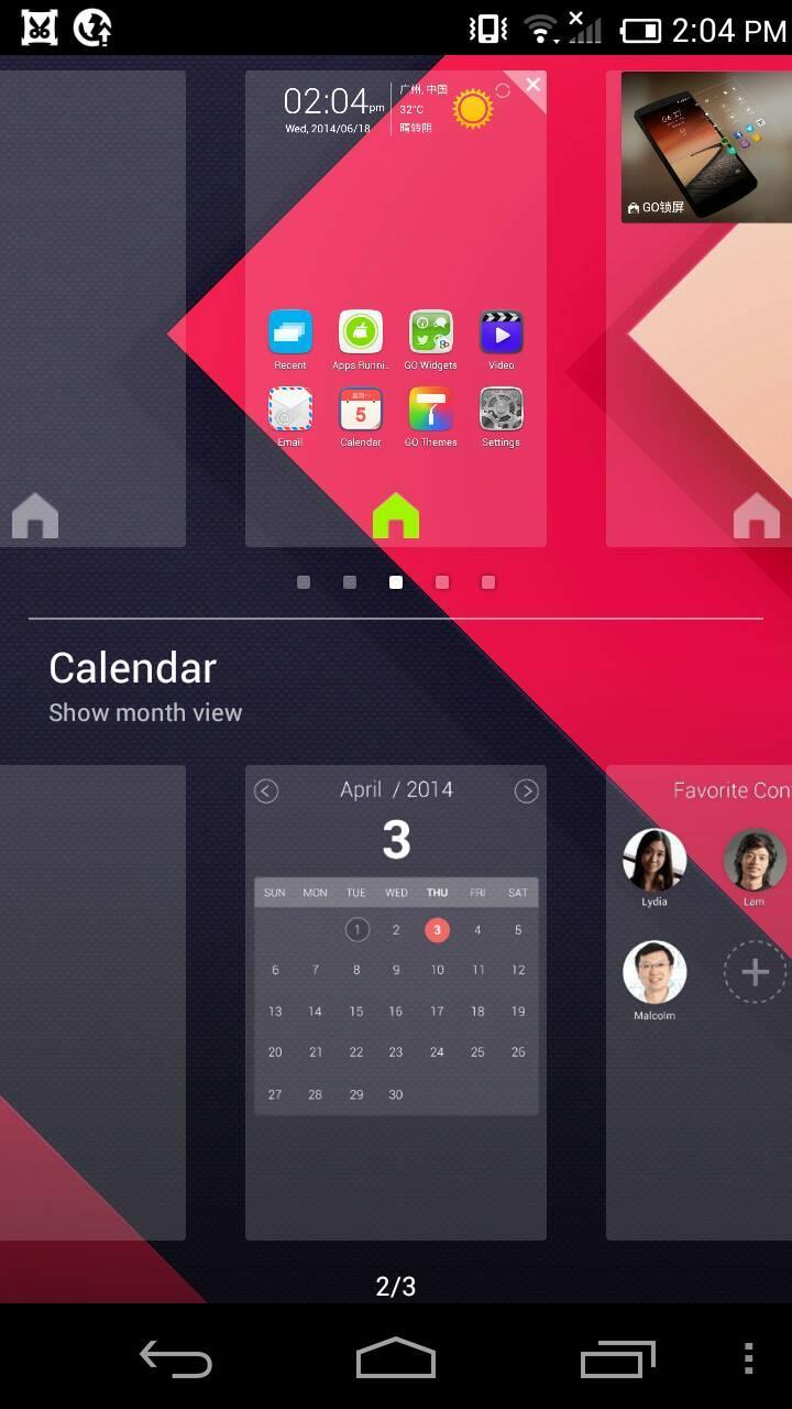 Calendar Panel