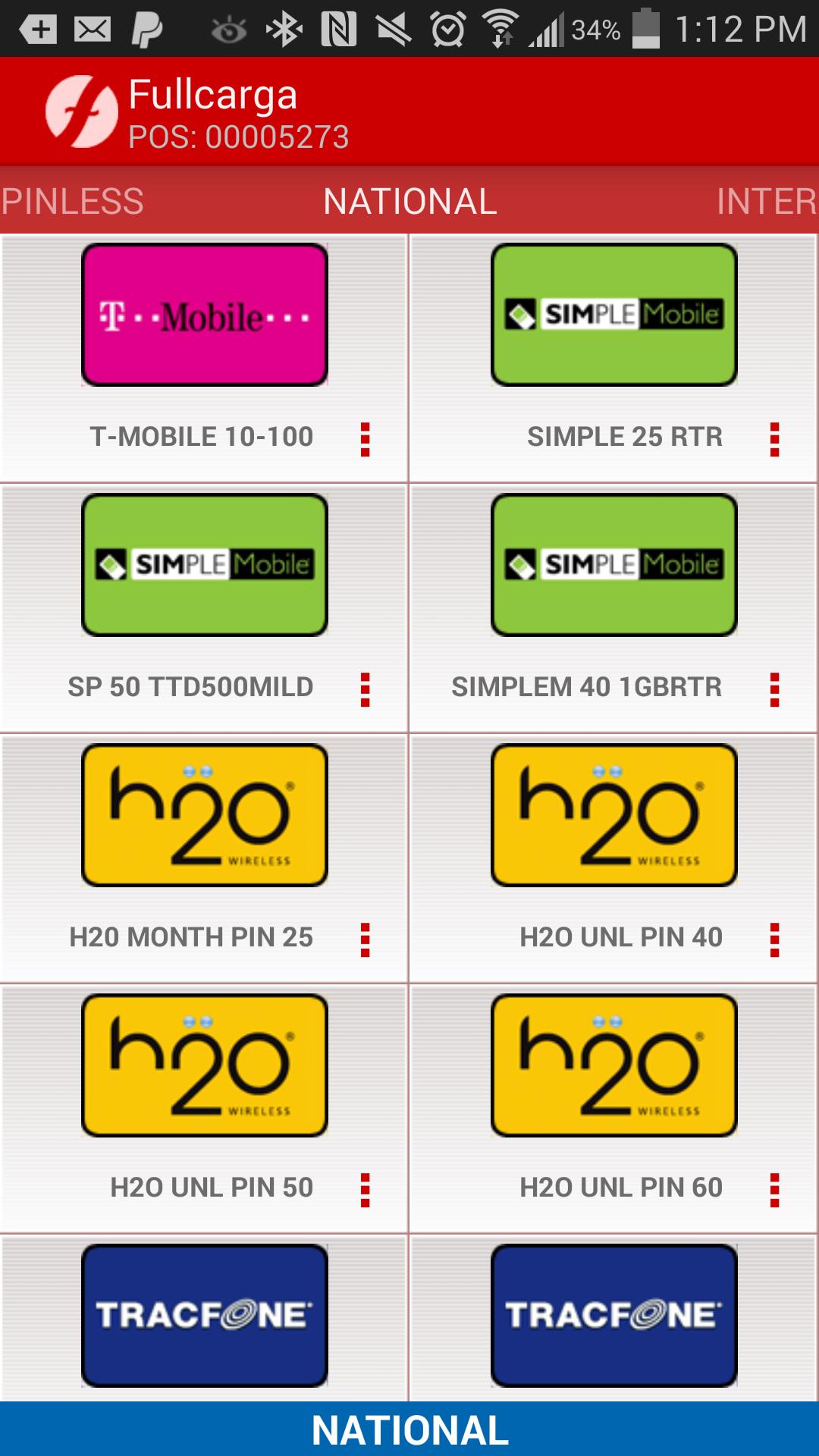 Fullcarga USA Top Ups