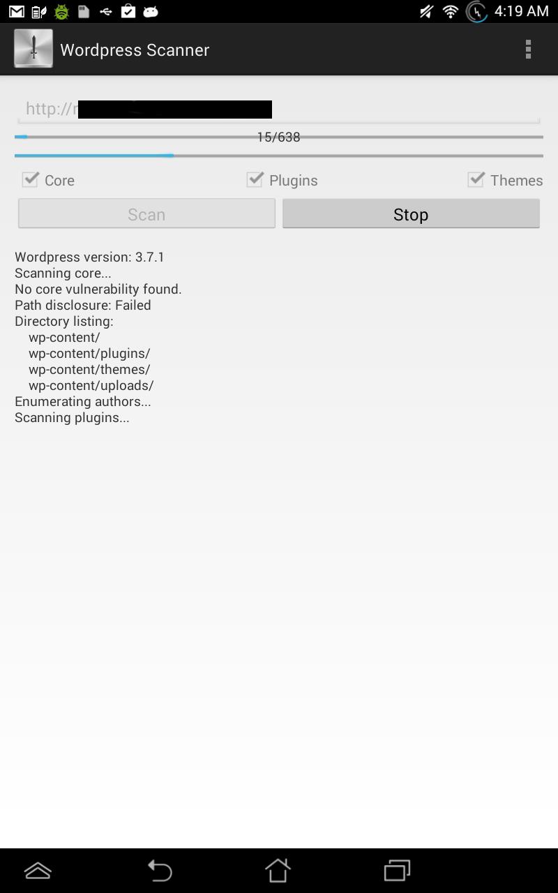 Wordpress Scanner