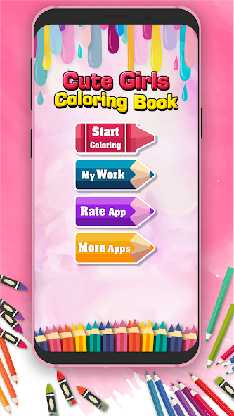 Cute Girls Coloring Book