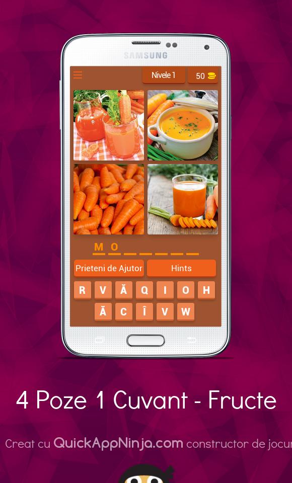 4 Poze 1 Cuvant - Fructe