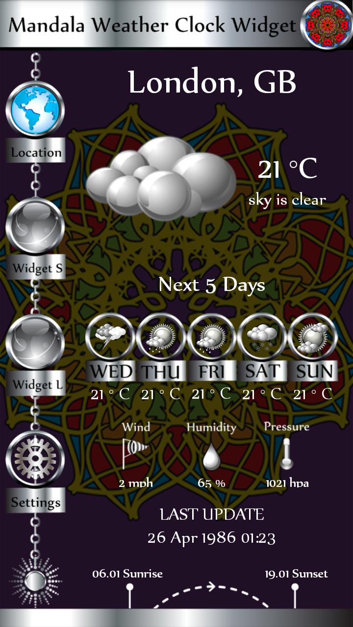 Mandala Weather Clock Widget