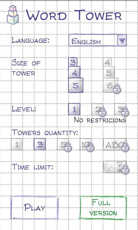 Word Tower Free (word game)
