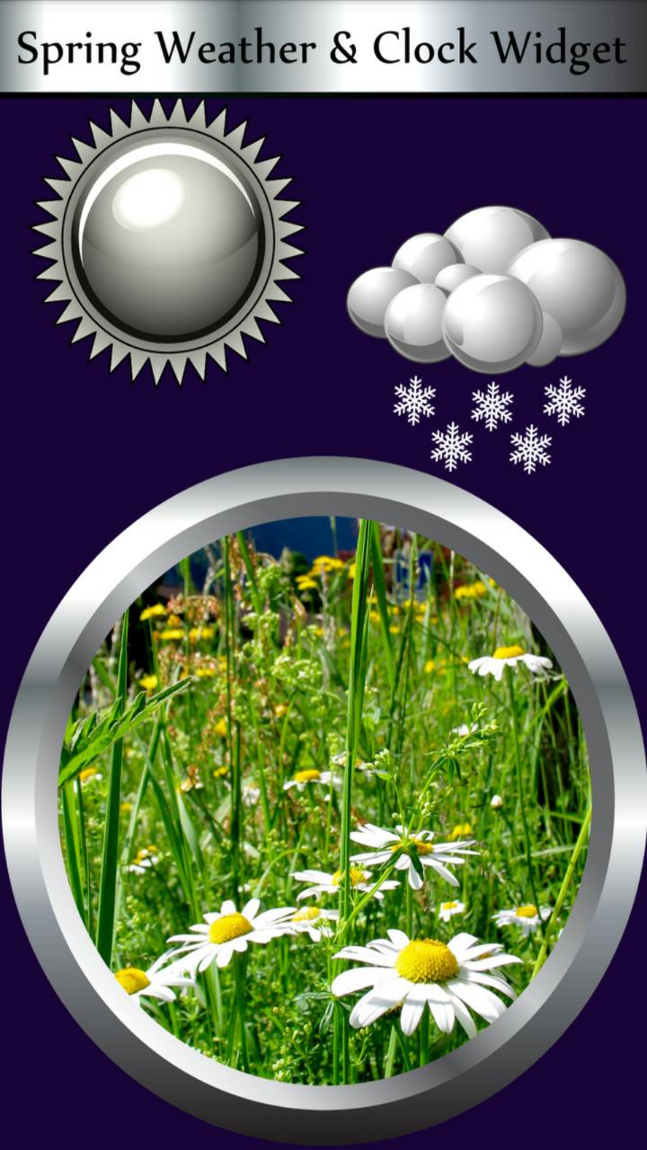 Spring Weather & Clock Widget