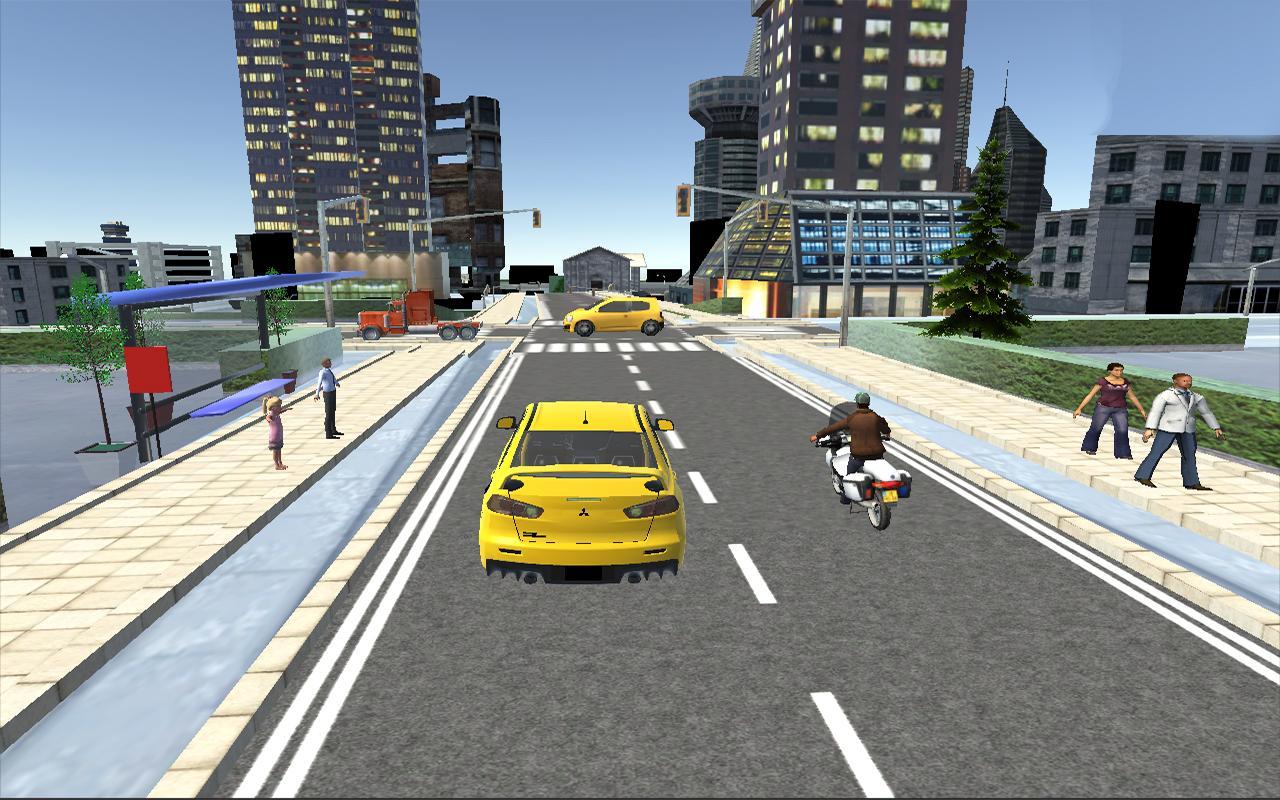 Big City Taxi Drive Simulation