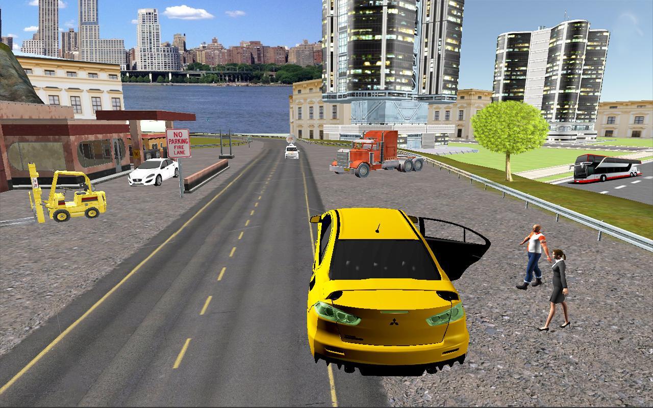 Big City Taxi Drive Simulation
