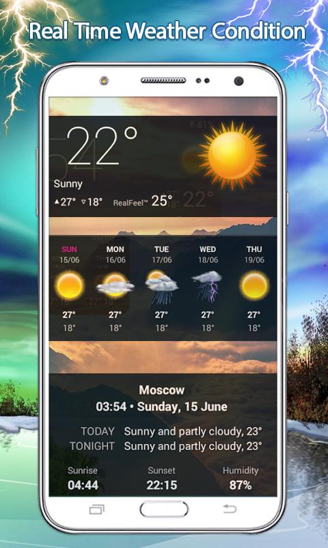 Live Weather: Clock and Widget