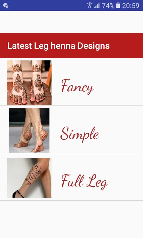 Latest henna / mehndi leg designs 2017