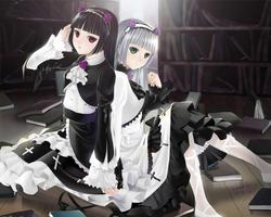 Black dress girl wallpaper