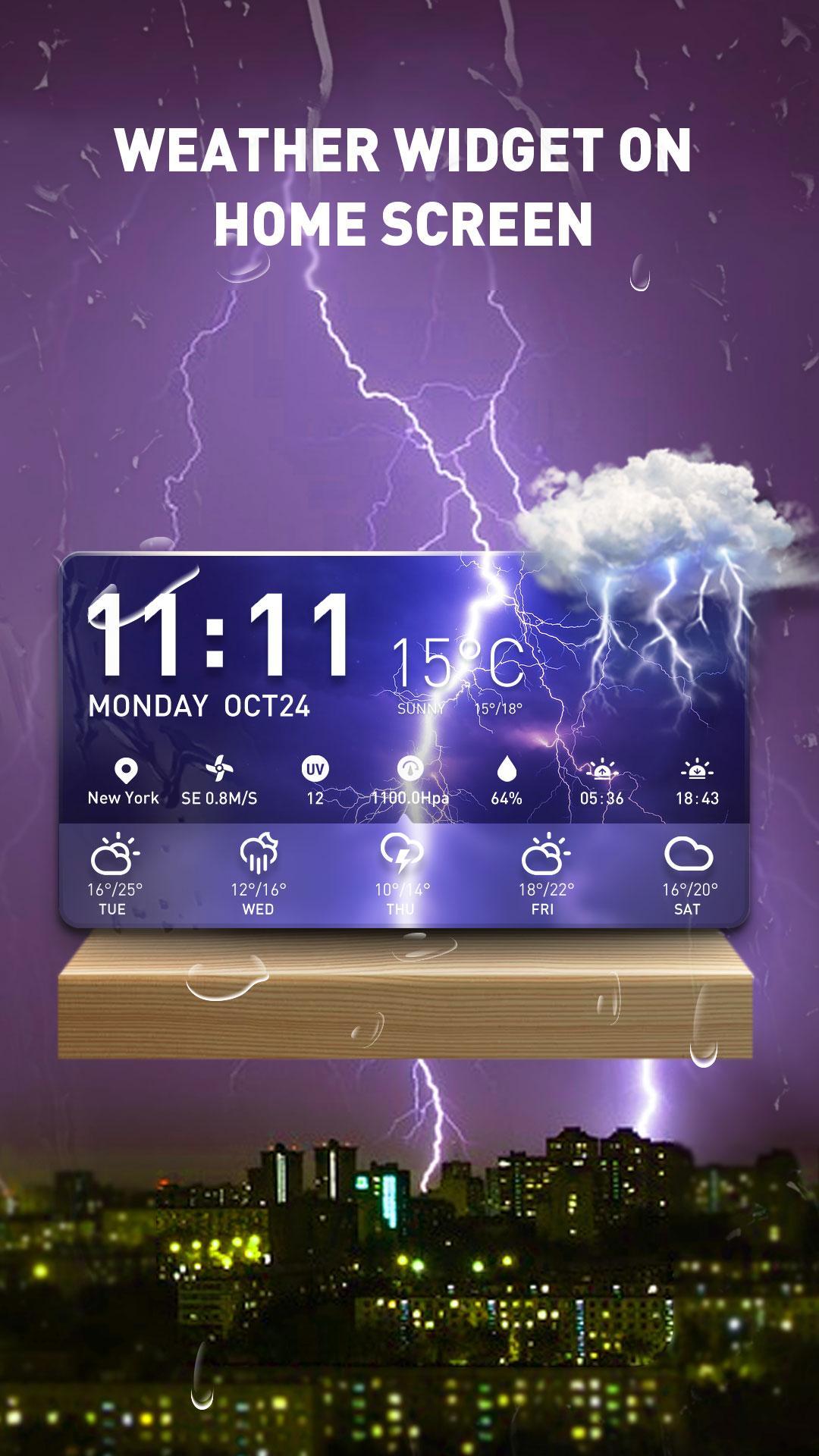 Free Weather and clock widget