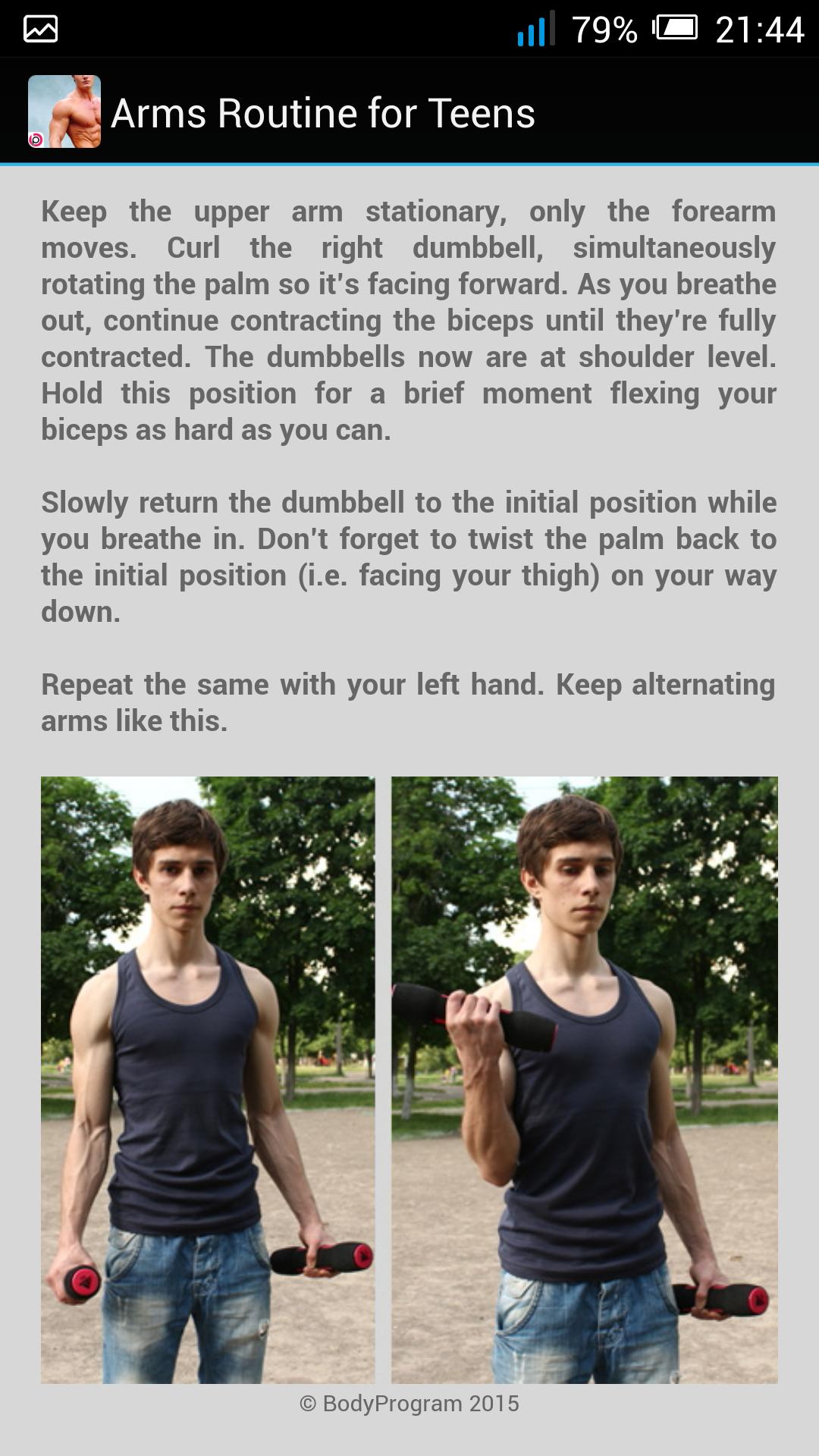 Arms Routine for Teens