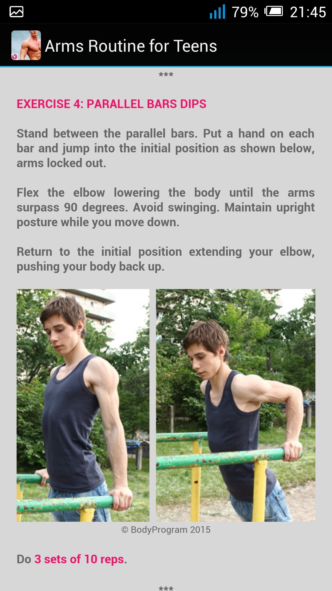 Arms Routine for Teens