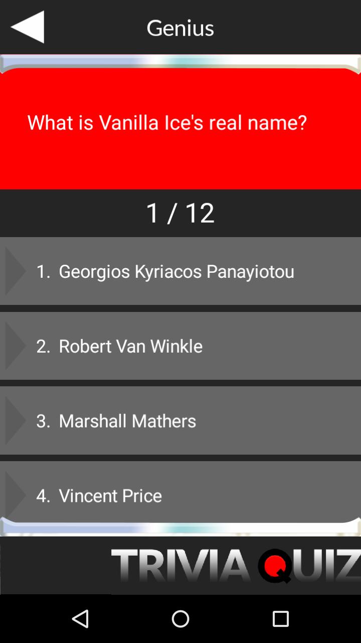 90s Music Trivia Quiz Game