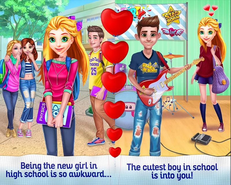 high school queen love story dress up game