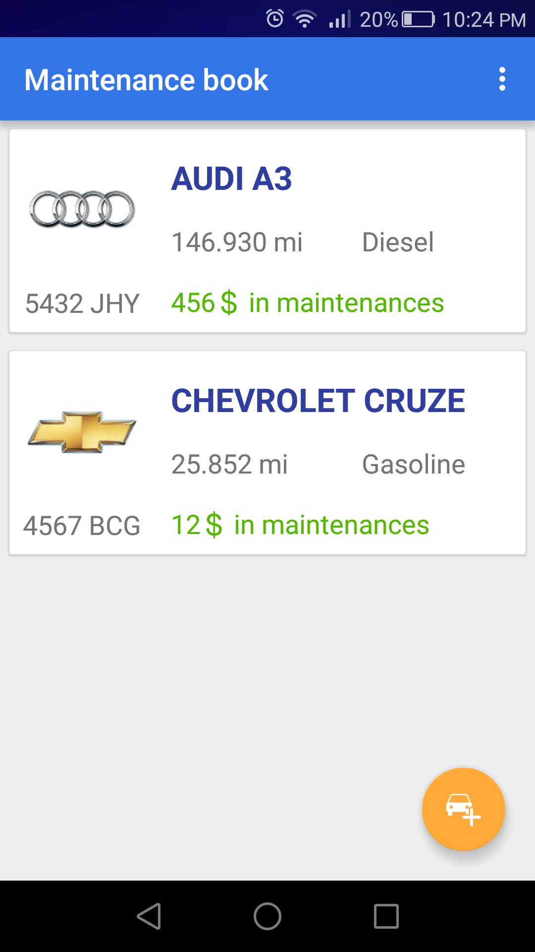 Book car maintenance