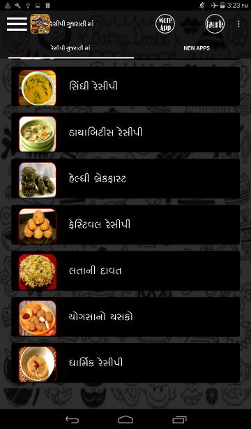 Recipe in Gujarati