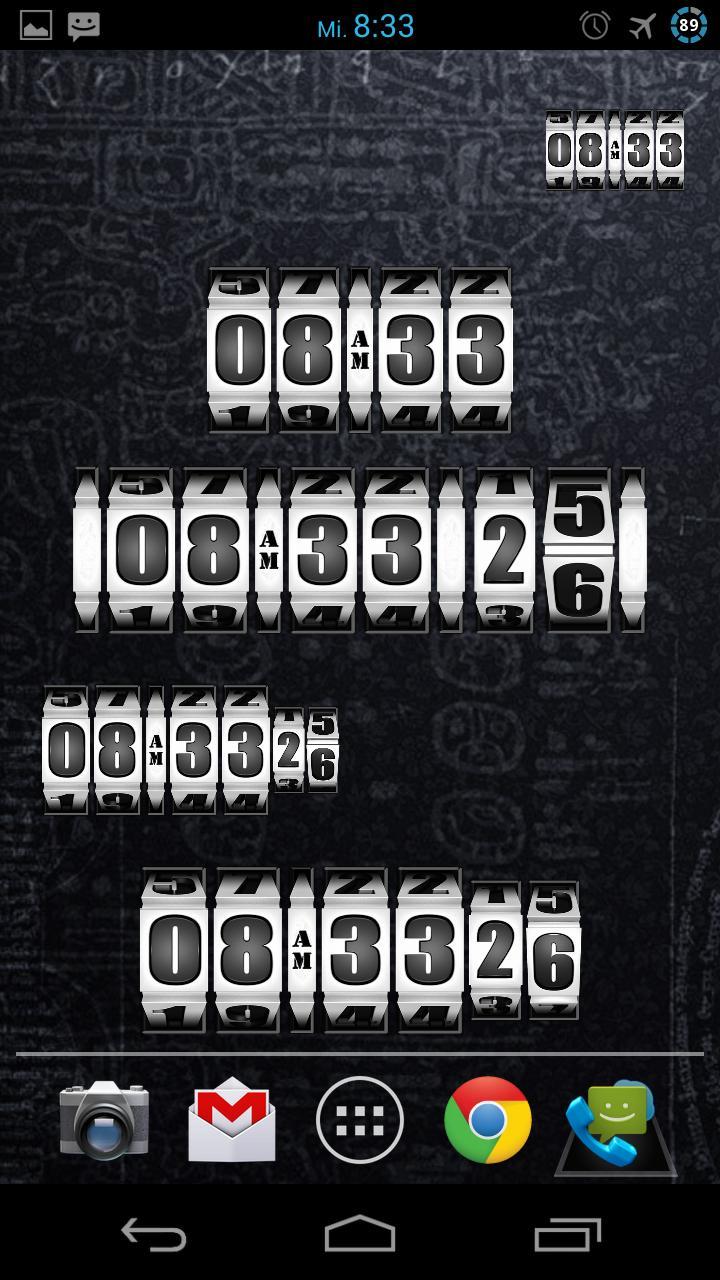 3D Rolling Clock WHITE