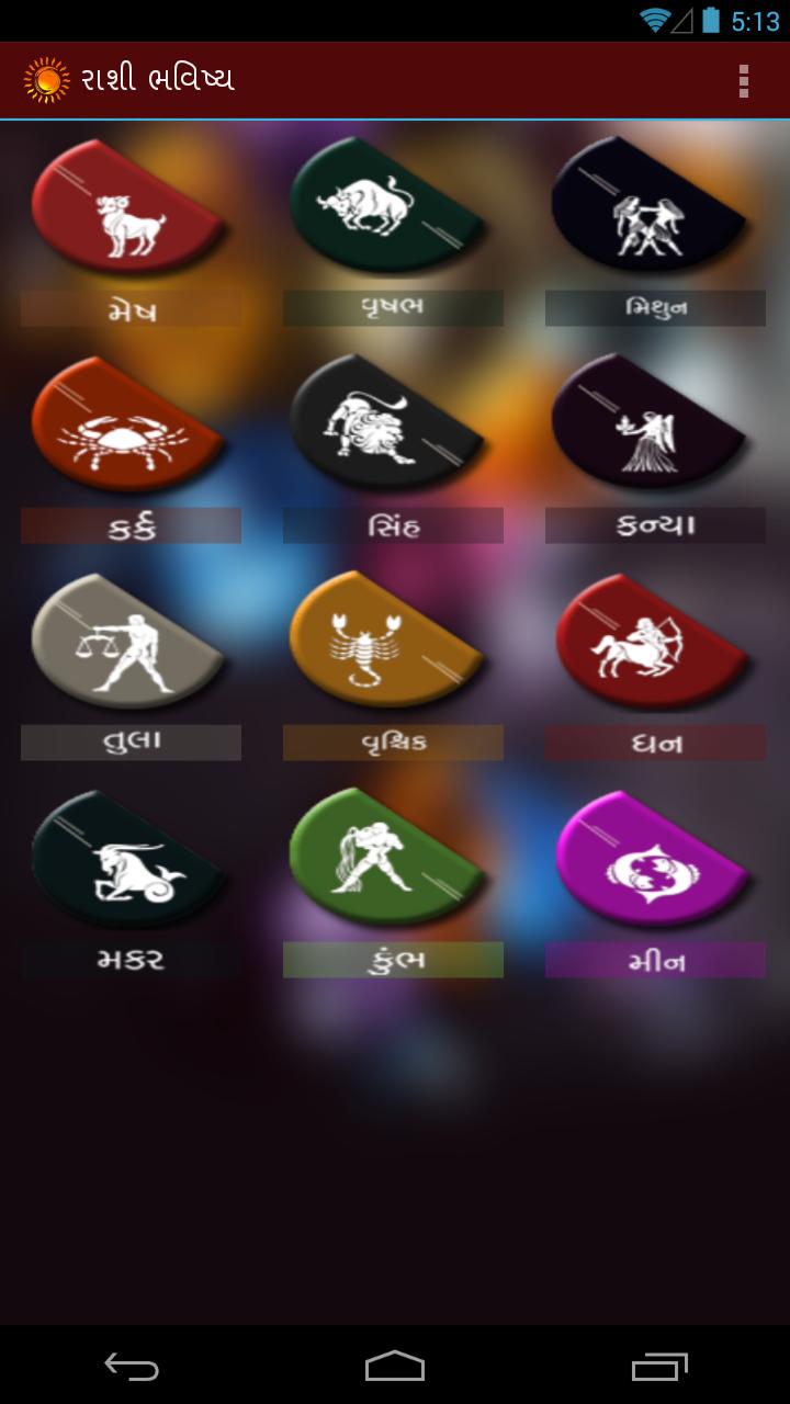 Rashi Bhavishya in Gujarati