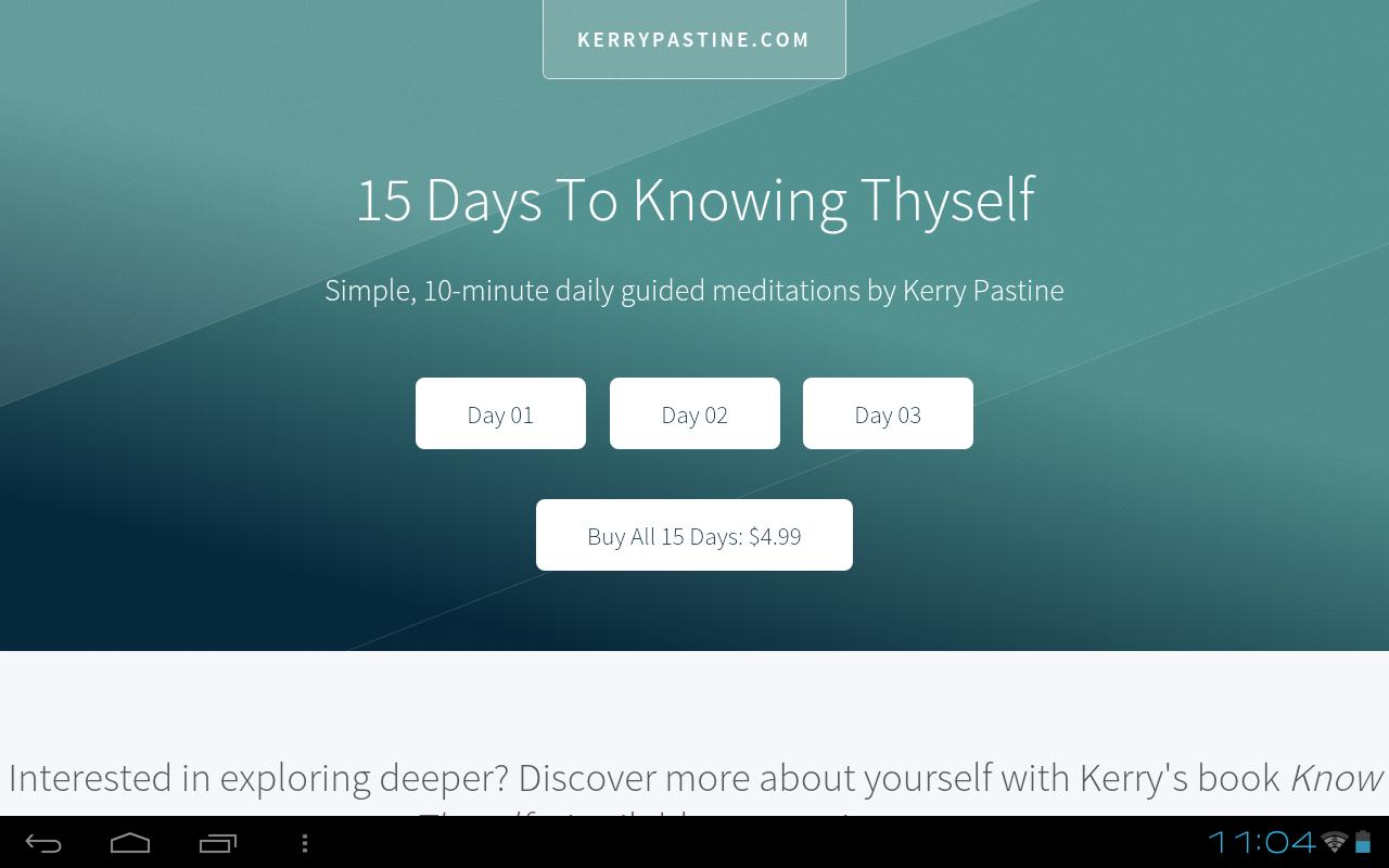 Know Thyself Meditations Free