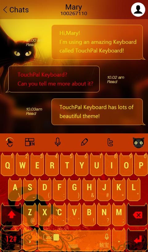 TouchPal Halloween Cat Theme