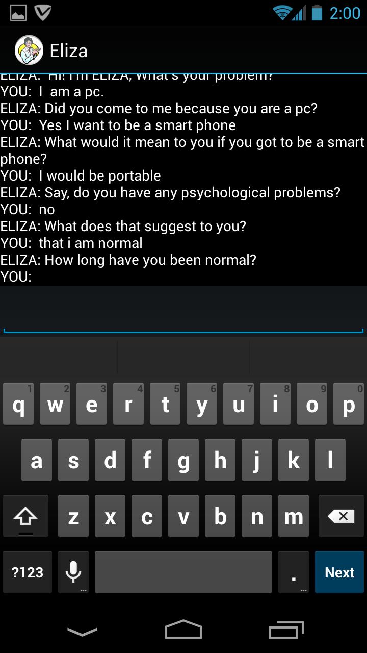 Eliza (BASIC version)