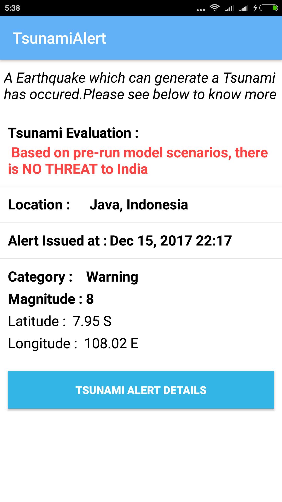 Indian Ocean Tsunami Alerter