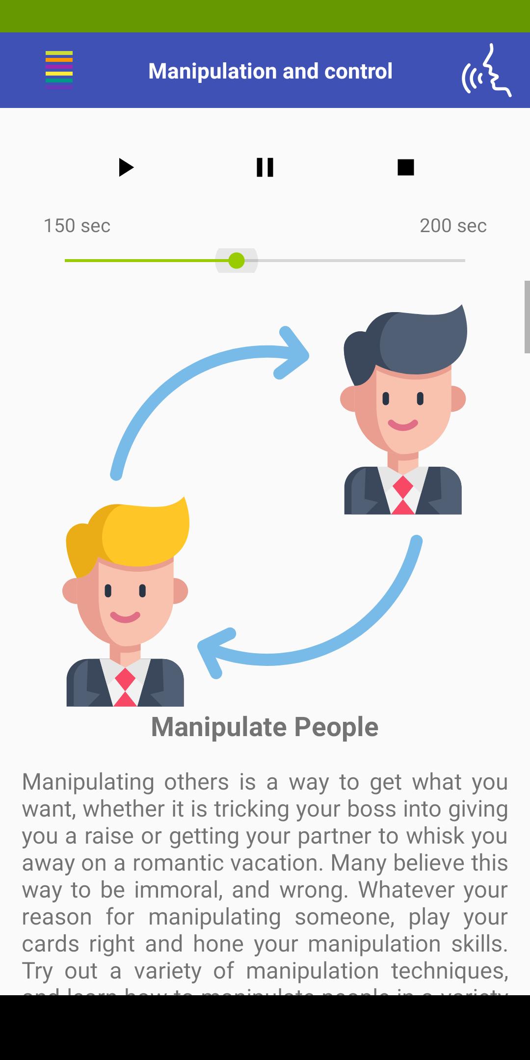 Manipulating and Control